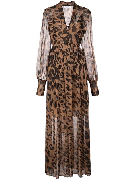 farfetch leopard print maxi dress